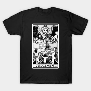 XX. Judgement Tarot Card | Black and white T-Shirt